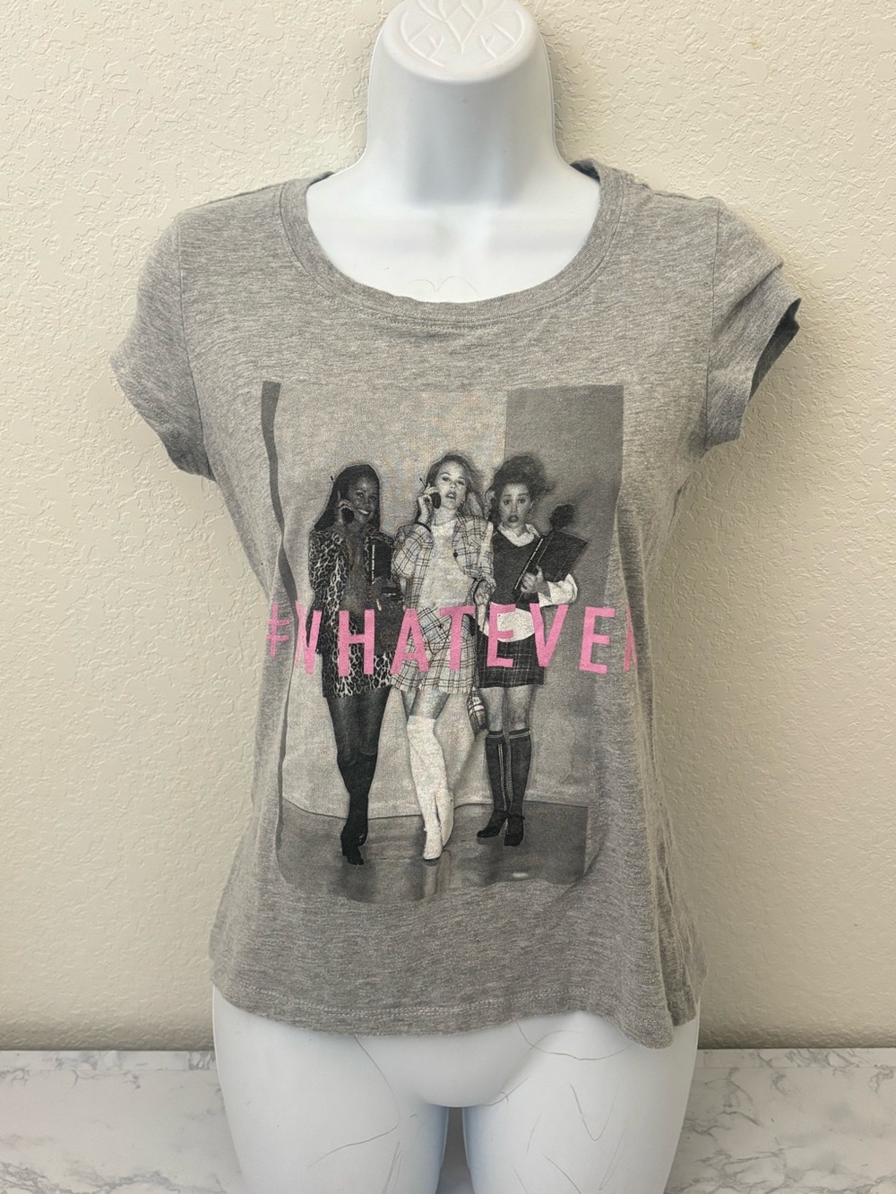 Clueless Movie 2000s Women’s M Classic T-Shirt Vintage “whatever” Gray Top